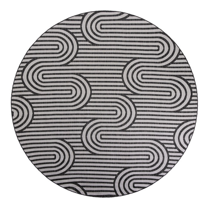 Unique Loom Black/White Indoor/Outdoor Rug Wayfair